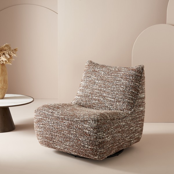 Fauteuil pivotant en tissu LUKE